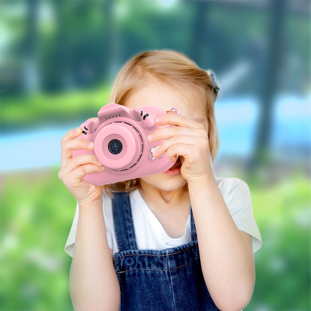 2.0-Inch 4X Zoom Hd Digital Camera For Kids - Blue - Yellow+32G