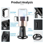 Auto Tracking Gimbal Stabilizer with Fill Light and Selfie Stick - 360 Degree Rotation - A200 Set 2