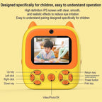 Instant Print Camera with Dual Lens - 2.8 Screen for Kids Blue - Yellow