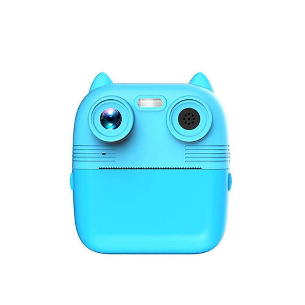 Instant Print Camera with Dual Lens - 2.8 Screen for Kids Blue - Yellow