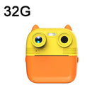 Instant Print Camera with Dual Lens - 2.8 Screen for Kids Blue - Yellow