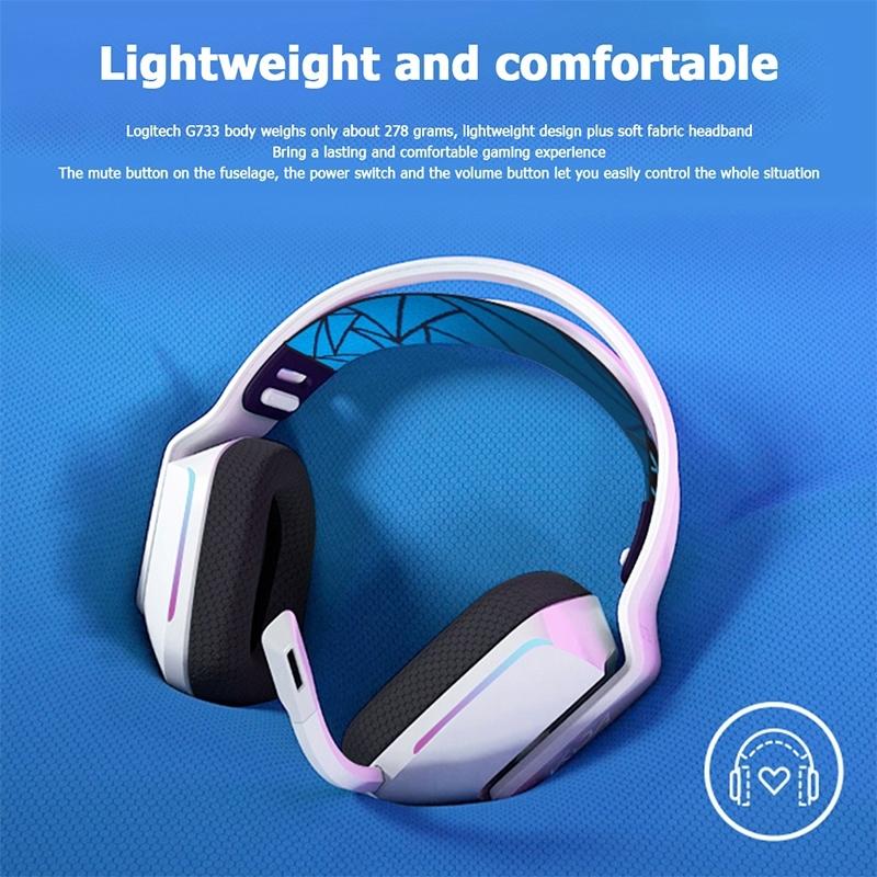 Wireless Rgb Gaming Headset With Light Speed - Silver