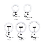 6.2 Led Ring Light with Usb 3 Modes Dimmable Desktop Tripod Cold Shoe Ball Head