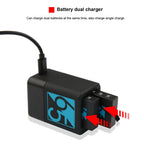 Usb-c Dual Battery Charger for Gopro Hero6 / 5 with Cable