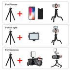 Flexible Mini Octopus Tripod with Ball Head and Phone Clamp for Slr Cameras Gopro and Cellphones