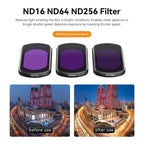 Magnetic Suction Filter Set For Dji Pocket 3 Cpl Nd16 Nd64 Nd256