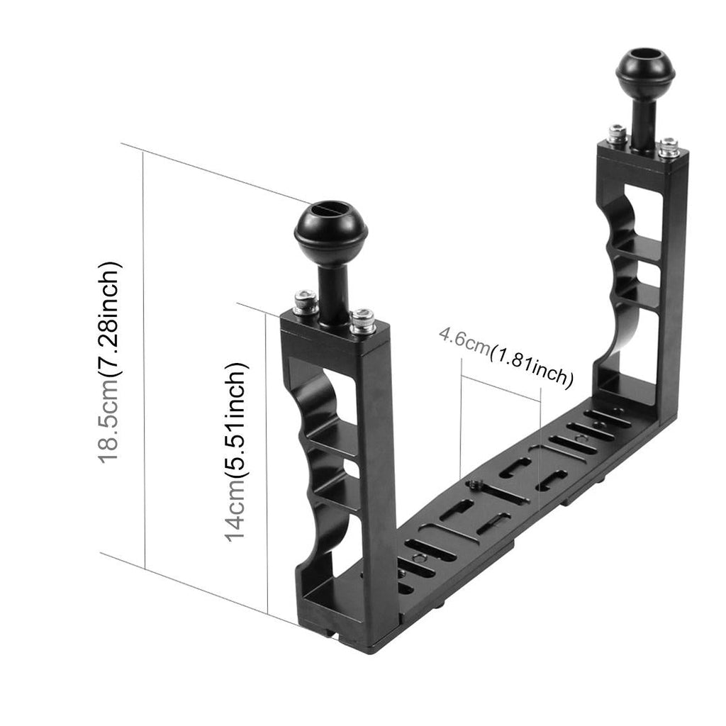 Upgraded Dual Handheld Diving Arm for Underwater Photography