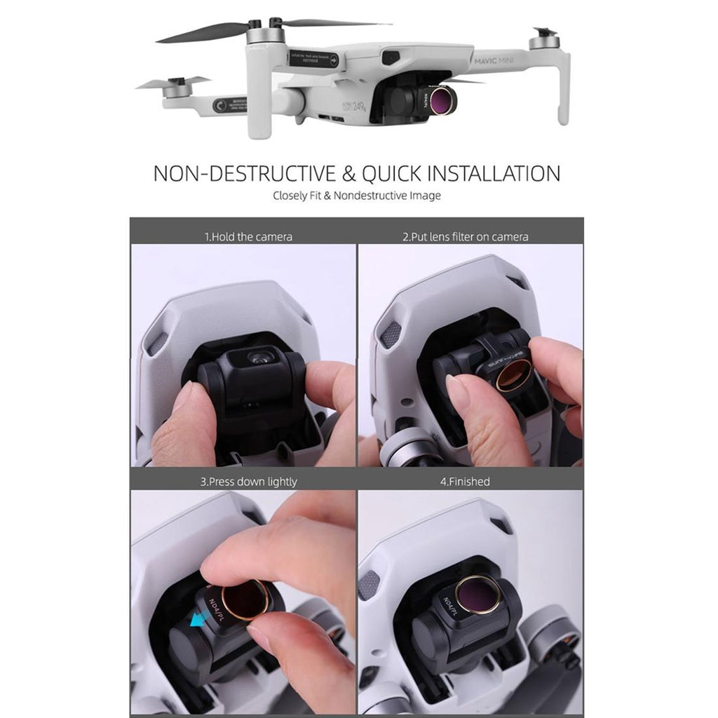 4-in-1 Drone Lens Filter for Dji Mavic Mini / Mini 2 - Mm Fi9256