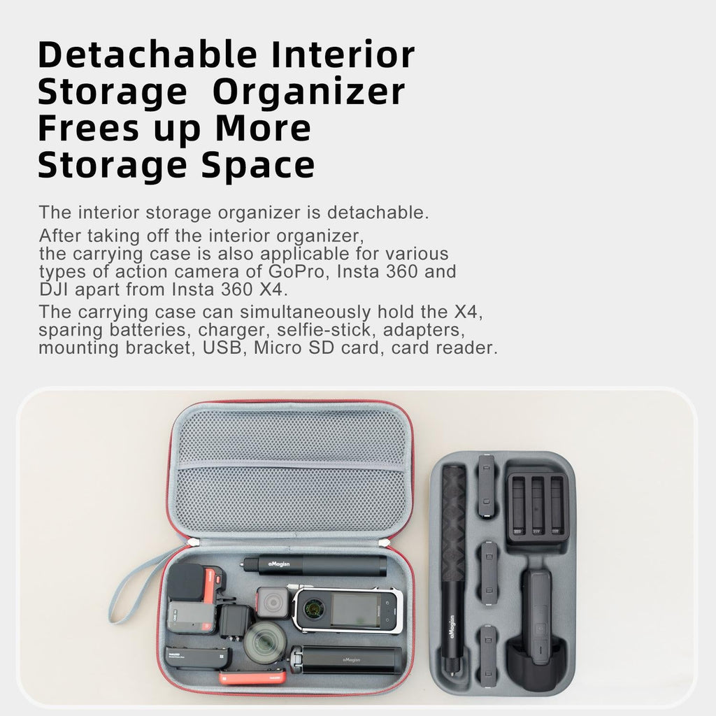 Amagisn Storage Bag for Insta360 X4 - Protective Clutch Case