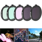5-in-1 Round Housing Lens Filter for Gopro Hero8