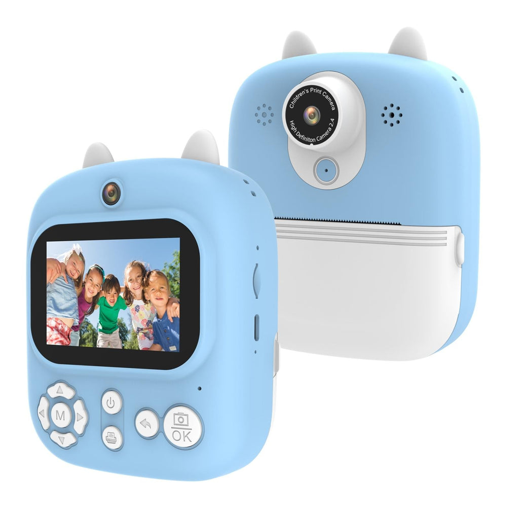 32g Instant Camera with 2.4 Display & Card Reader for Kids - 1200w Blue - Standard Purple