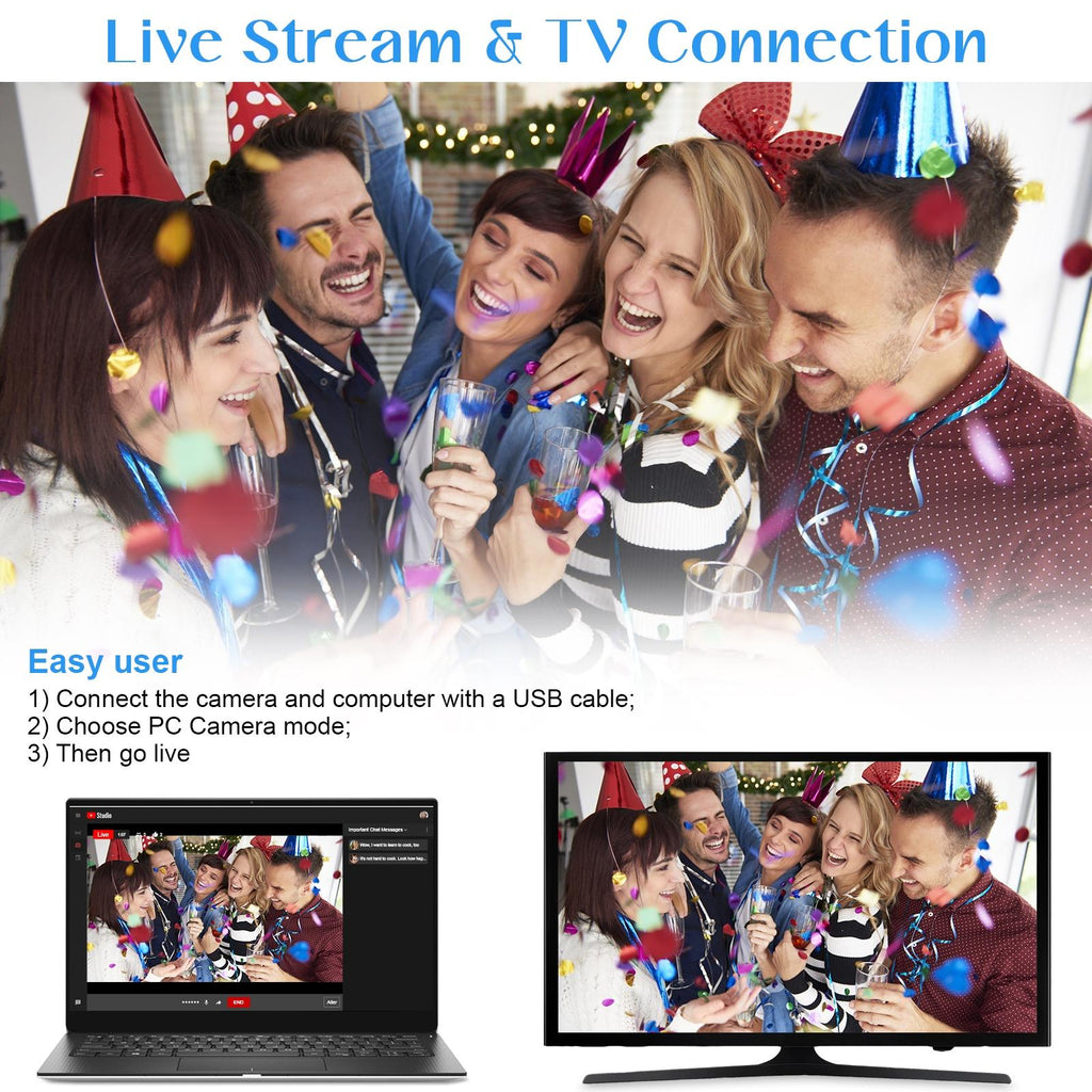 Af2 5600Px 18X Zoom 4K Digital Video Camera With Hood & Microphone & Wide-Angle Lens