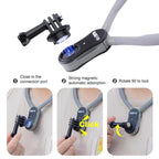 Flexible Neck Mount for Pov Viewing with Strap - With Phone Clamp & Adapter