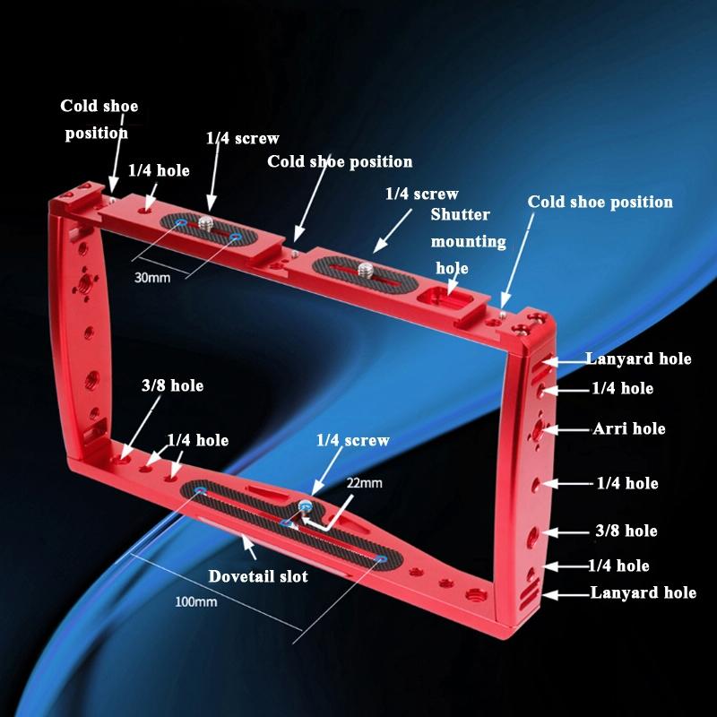 Underwater Dual Handheld Grip For Gopro Hero9 / 8 / 7 - Red