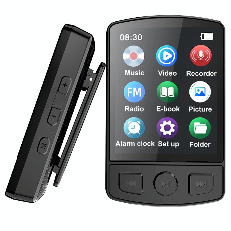 1.8 Inch Color Screen Mp3 / Mp4 Bluetooth Walkman With Back Clip - 16Gb