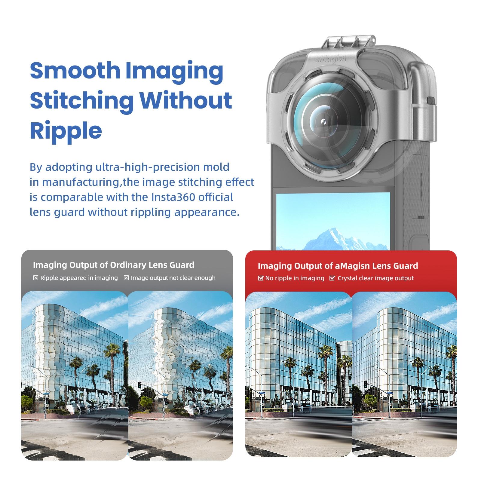 Amagisn Protective Lens Guard for Insta360 X3 Camera - Lens Guard+Case