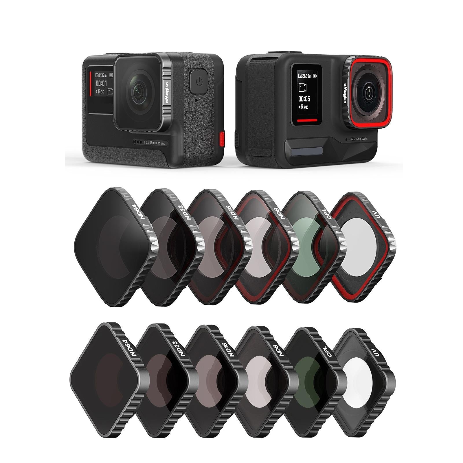 Waterproof Protective Goggles for Sports Camera - Magisn - For Insta360 Ace Pro Cpl+Nd8+Nd16+Nd32