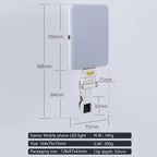 Rechargeable Clip Fill Light - 60 Leds 3 Light Modes Front & Back Clip a Type Blue - A Type White