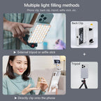 Rechargeable Clip Fill Light - 60 Leds 3 Light Modes Front & Back Clip a Type Blue - A Type White