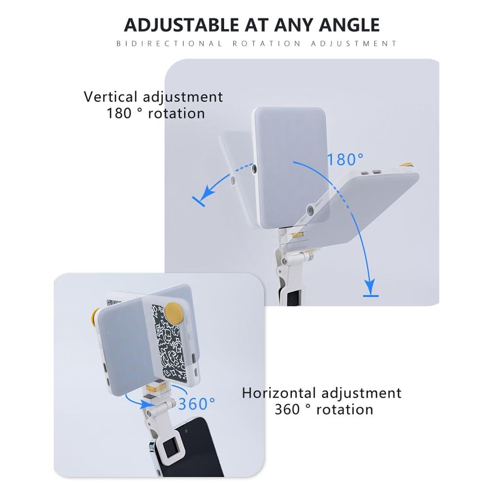 Rechargeable Clip Fill Light - 60 Leds 3 Light Modes Front & Back Clip a Type Blue - A Type White