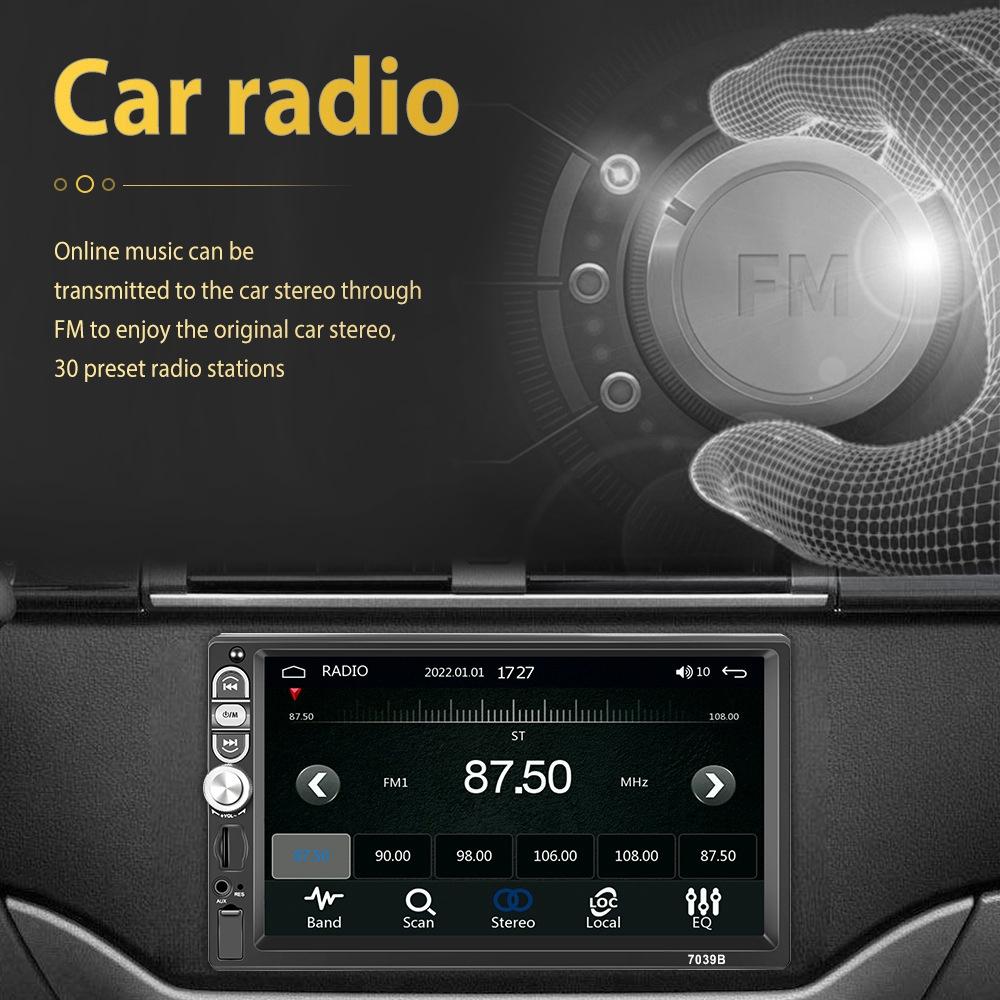 7 Inch Mp5 Bluetooth Carplay Player With Reversing Camera - Standard + 8 Lights