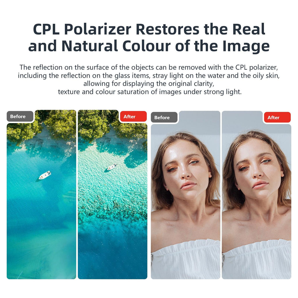 Waterproof Filter for Dji Action 4 Sports Camera - Cpl - Nd8+Nd16+Nd32+Nd64