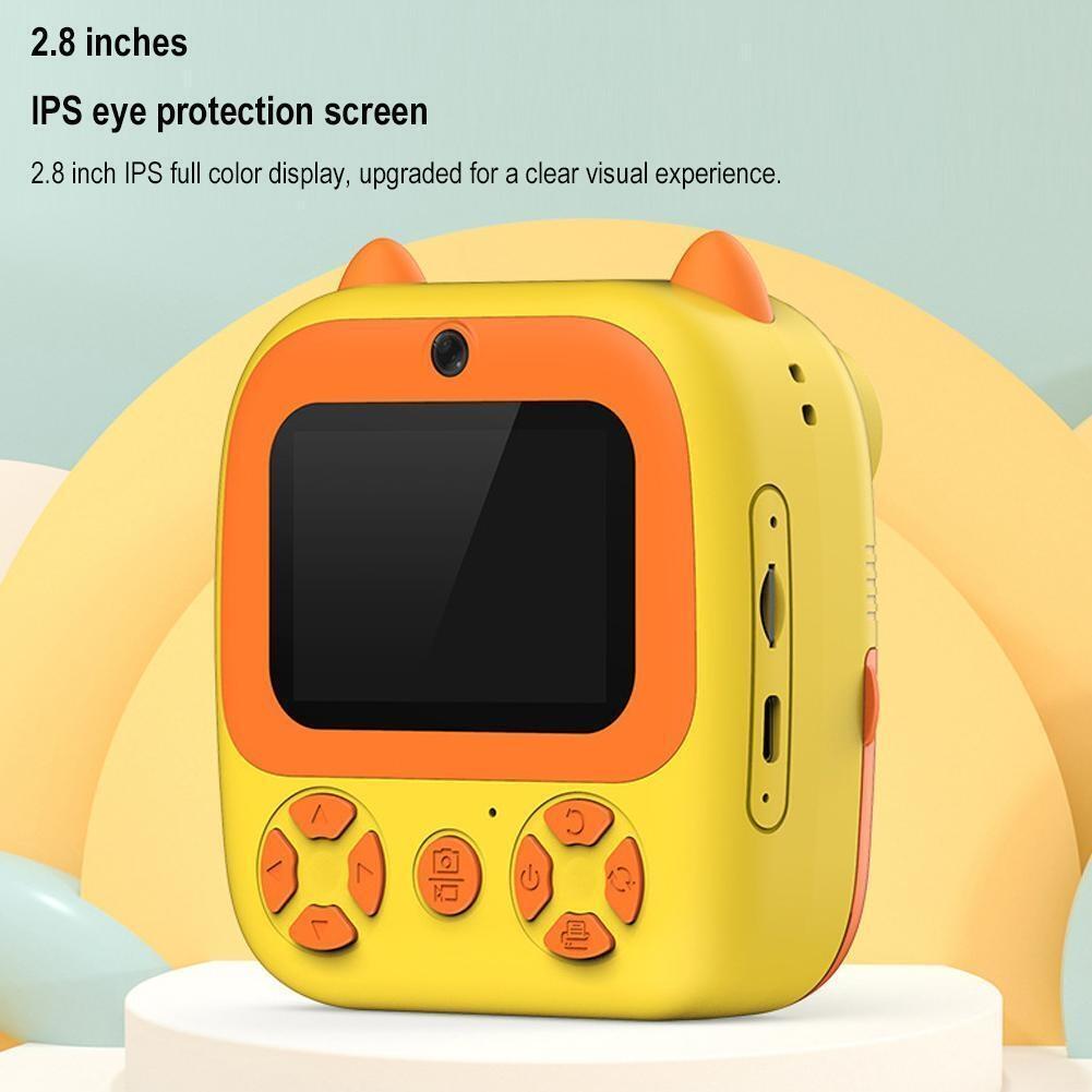 Instant Print Camera with Dual Lens - 2.8 Screen for Kids Blue - Blue