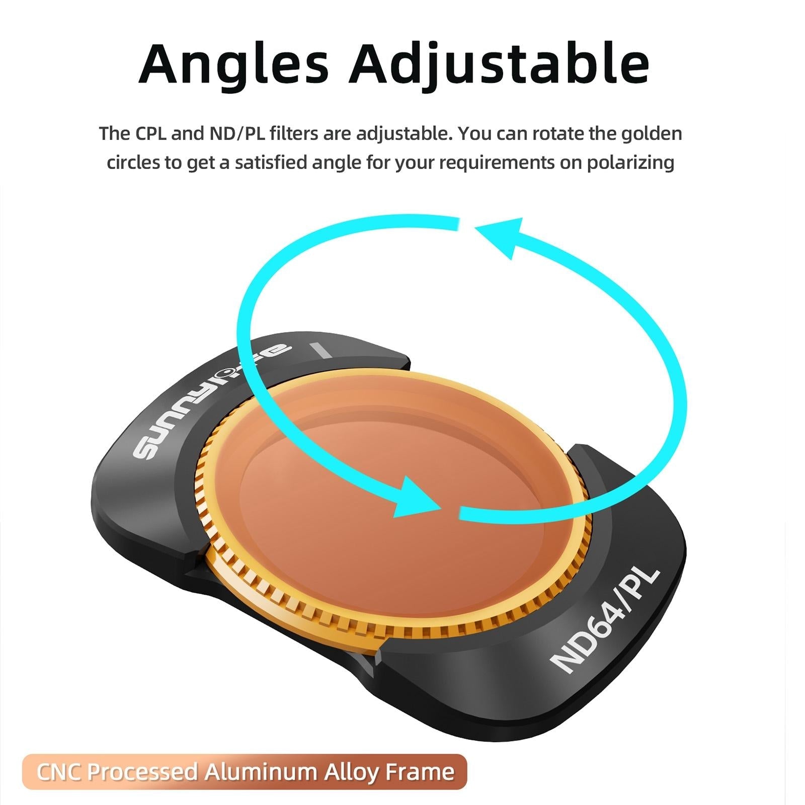 Sunnylife 3 In 1 Nd16 Camera Lens Filter For Dji Osmo Pocket No Gimbal Reset - 4 In 1 Nd8-64Pl