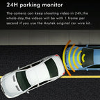 Large 9.66 Dual-record Driving Recorder with 2k Touch Screen and Parking Video Reversing Image