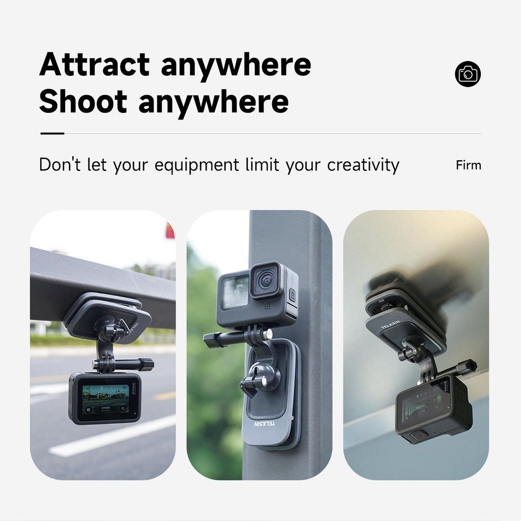 360 Degree Magnetic Backpack Clip Mount for Action Camera