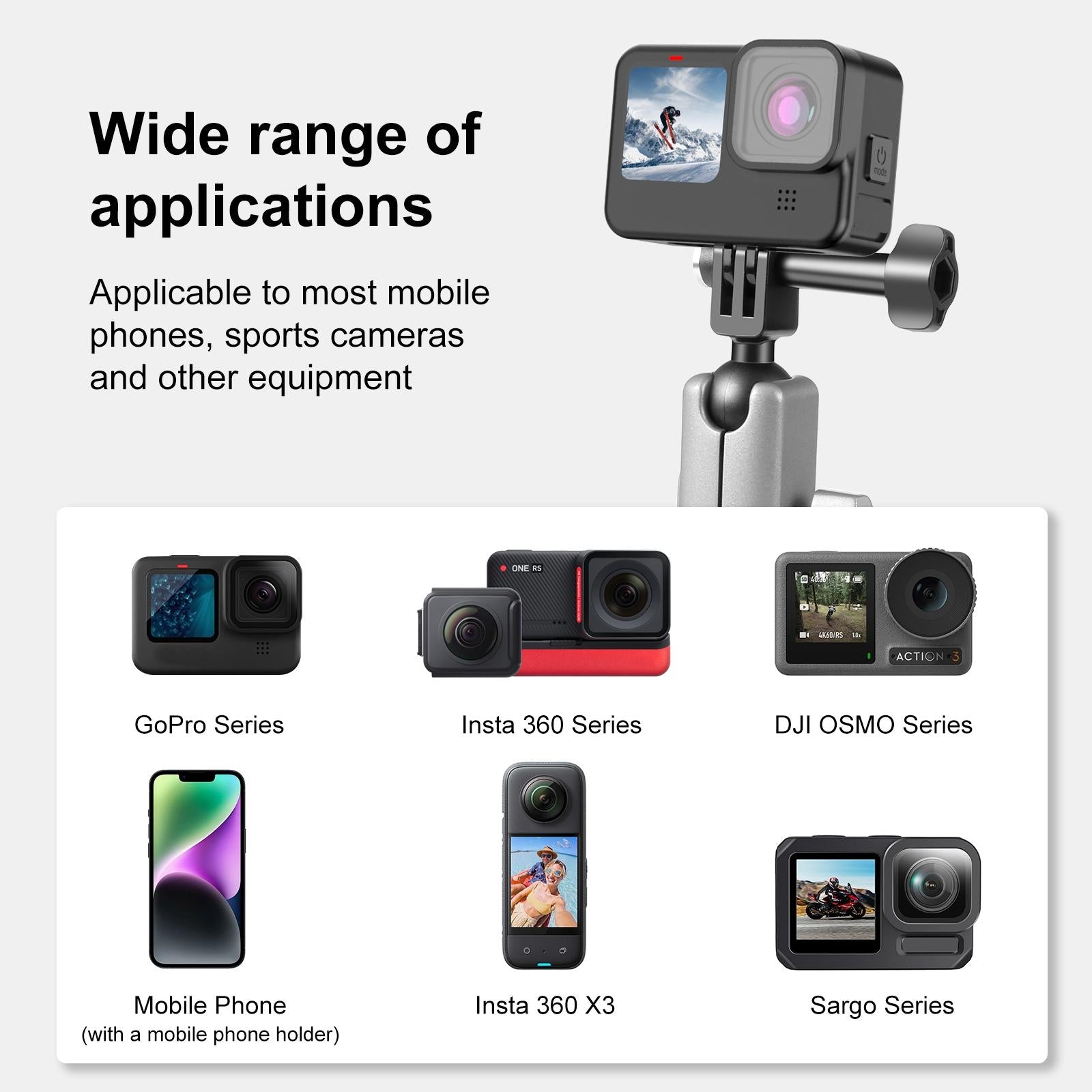 Suction Cup Arm Mount with Adapter and Screw