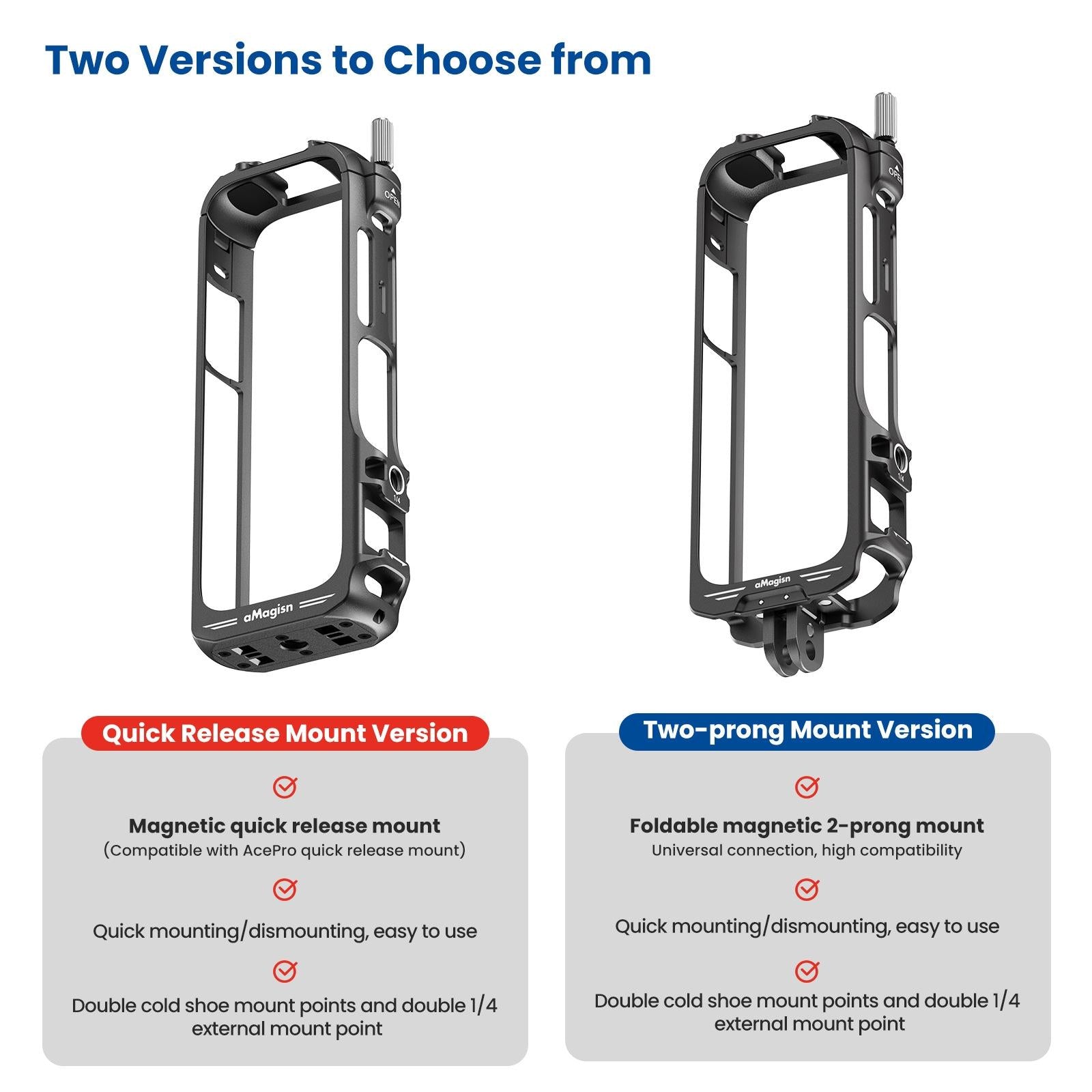 Amagisn Metal Protective Housing for Insta360 X4 - Quick Release