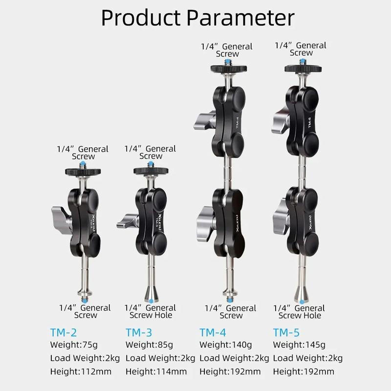 Versatile Dual Ballhead Magic Arm For Camera And Monitor Mounting - Tm-5