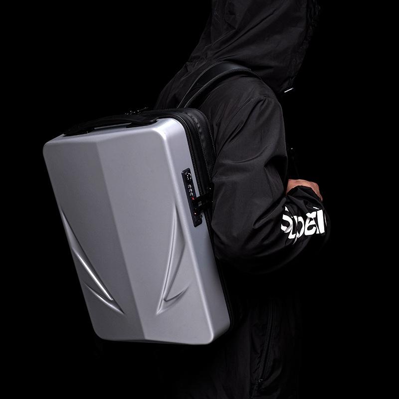 Men Gaming Backpack - Double-layer Hard Shell - Green