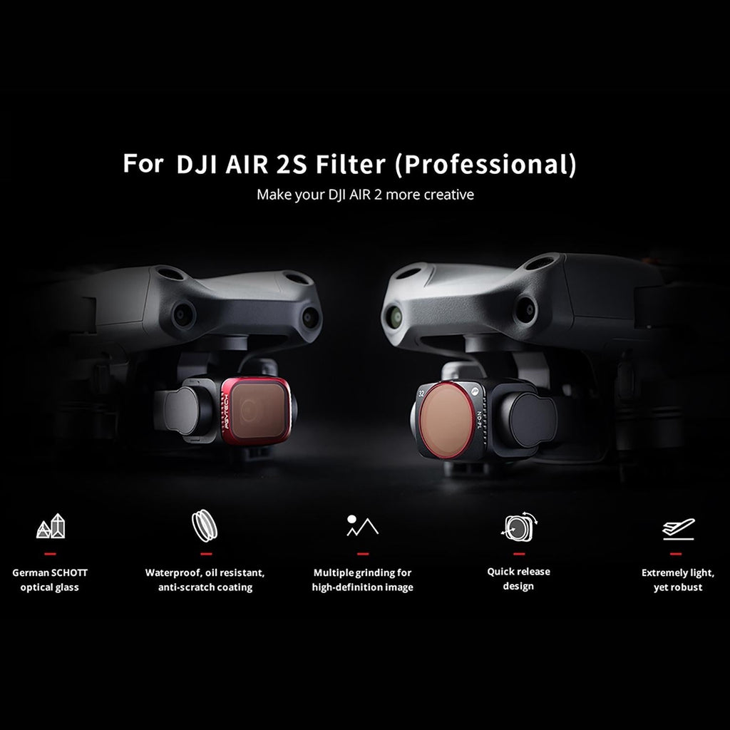 4-in-1 Lens Filter Kit for Dji Air 2s - Nd8 Nd16 Nd32 Nd64