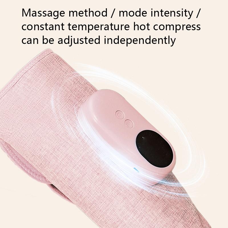 Wireless Leg Massager Pink Double Hot Compress + Air Pressure + Vibration