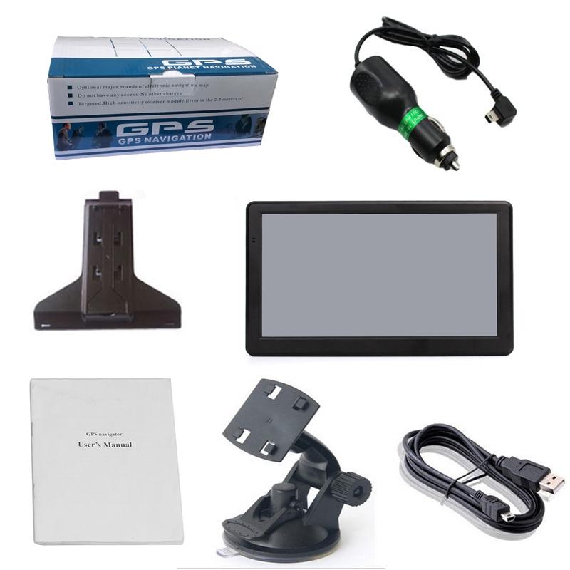 7 Inch Car Gps Navigator 8G + 256M Capacitive Screen Bluetooth Reverse Image - North America Map