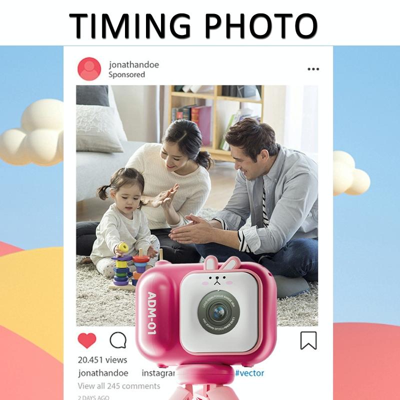 48Mp Dual Lens Kids Digital Camera With 2.4 Ips Screen And 32Gb Tf Card - Blue Fox - With 32G Tf Card Blue Fox