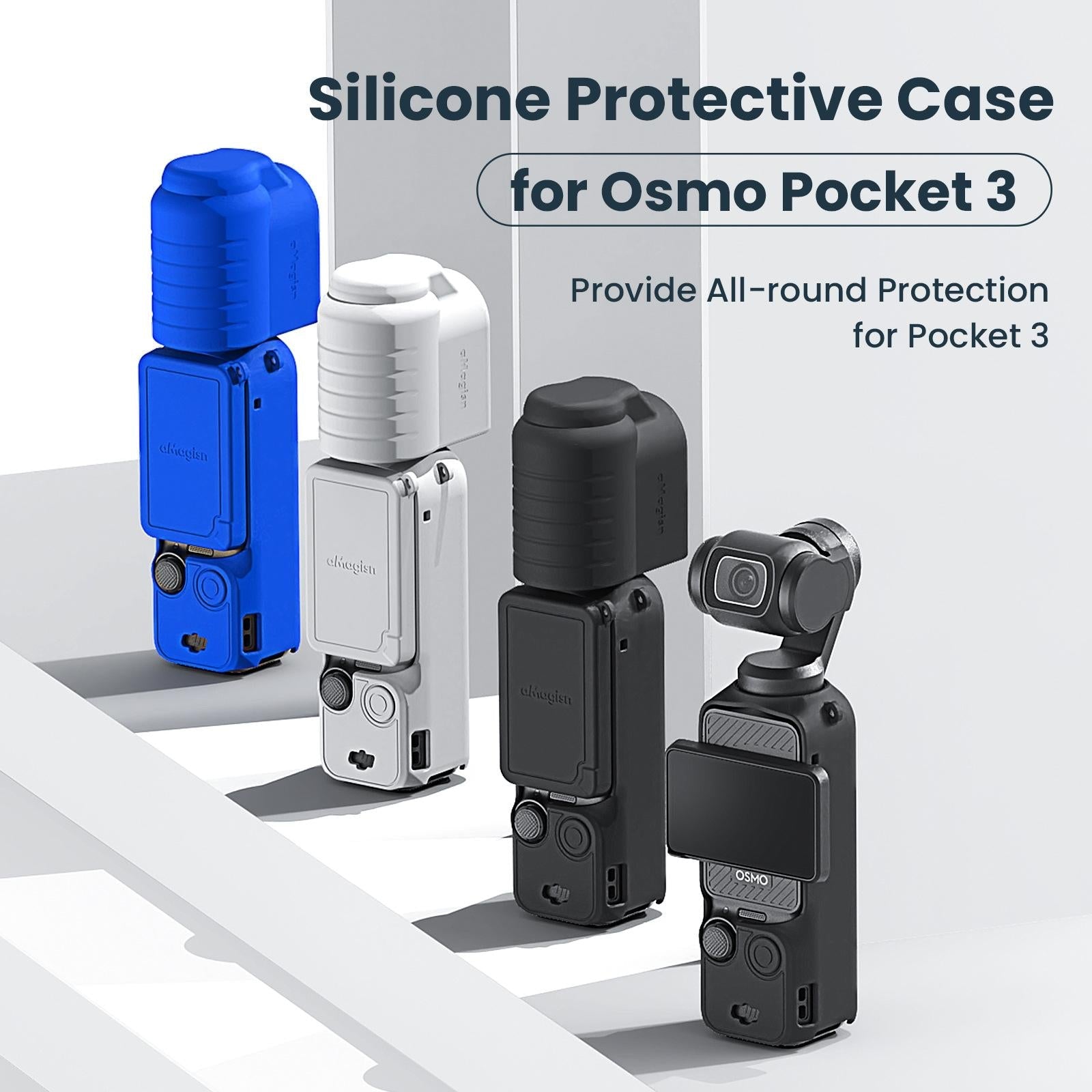 5-in-1 Silicone Case for Dji Pocket 3 Camera Accessories - 7 In 1 Black