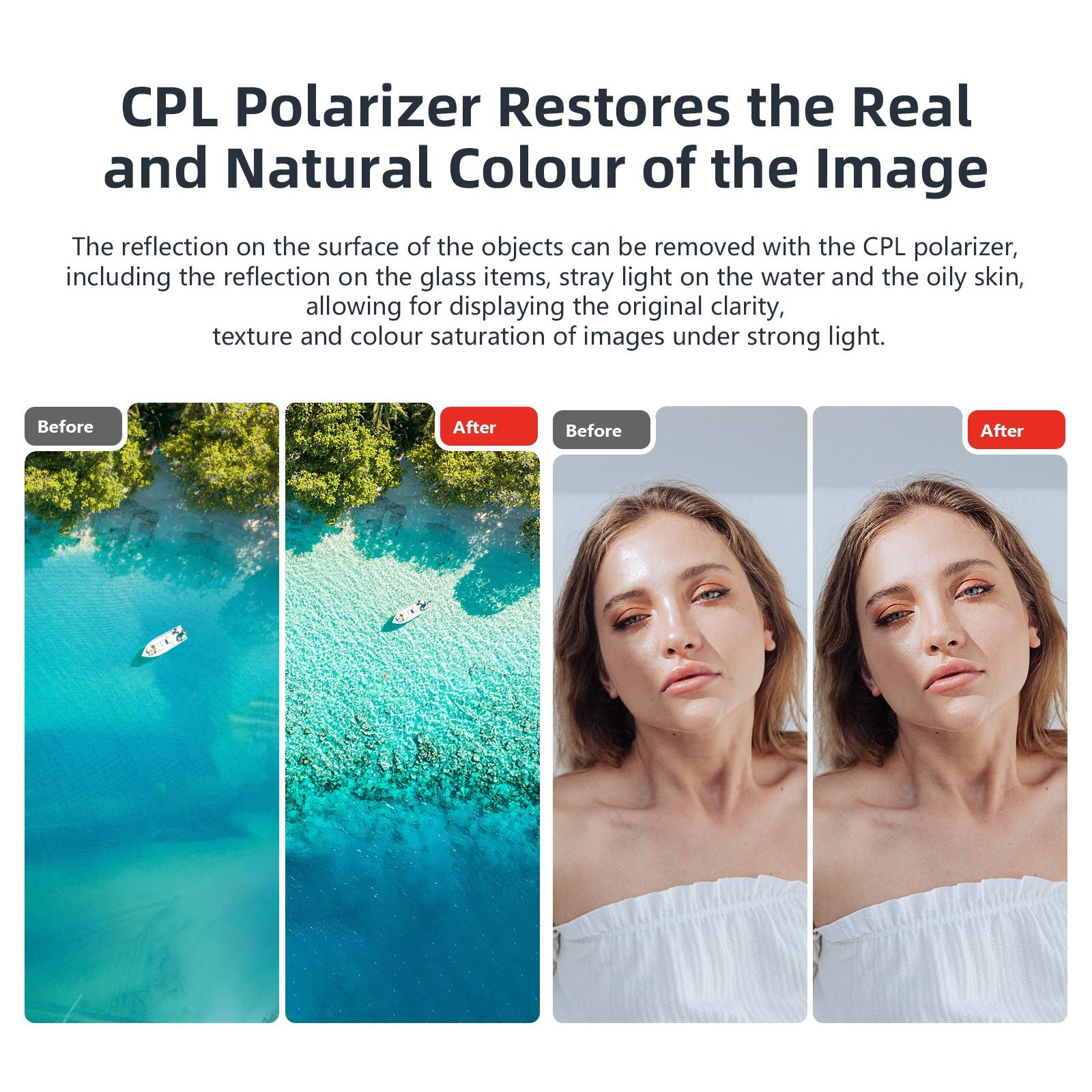 Waterproof Filter for Dji Action 4 Sports Camera - Cpl - Nd8+Nd16+Nd32+Cpl
