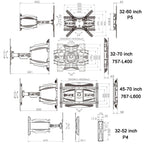 Swivel Tv Wall Mount for 32-52 Inch Monitors