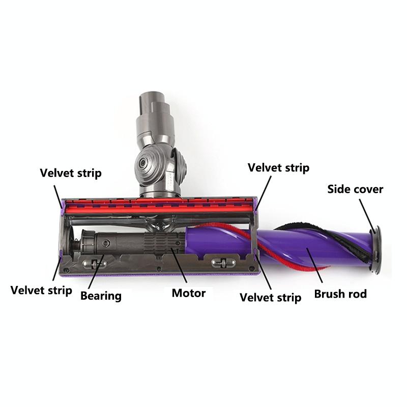 Direct Drive Suction Head for Dyson V8 V10 Vacuum Cleaner - 50w Motor-cross Parts