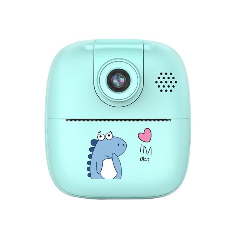 Blue Cartoon Kids Digital Camera with Rotating Lens - A18 Hd Printable