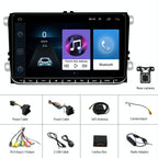 9 Inch Carplay Android10.0 Navigator For Volkswagen - 2 + 64G Central Control Screen