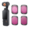 Sunnylife 3 In 1 Nd16 Camera Lens Filter For Dji Osmo Pocket No Gimbal Reset - 4 In 1 Nd8-64
