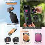 Sunnylife 3 In 1 Nd16 Camera Lens Filter For Dji Osmo Pocket No Gimbal Reset - 4 In 1 Nd8-64