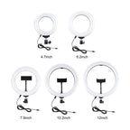 Live Broadcast Dual Phone Bracket & 6.2 Inch Led Ring Light Kit with Tripod Mount
