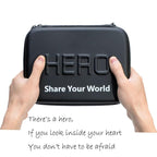 Portable Waterproof Travel Case for Action Cameras - Shockproof Fits Gopro Insta360 Dji - 22x16x7cm