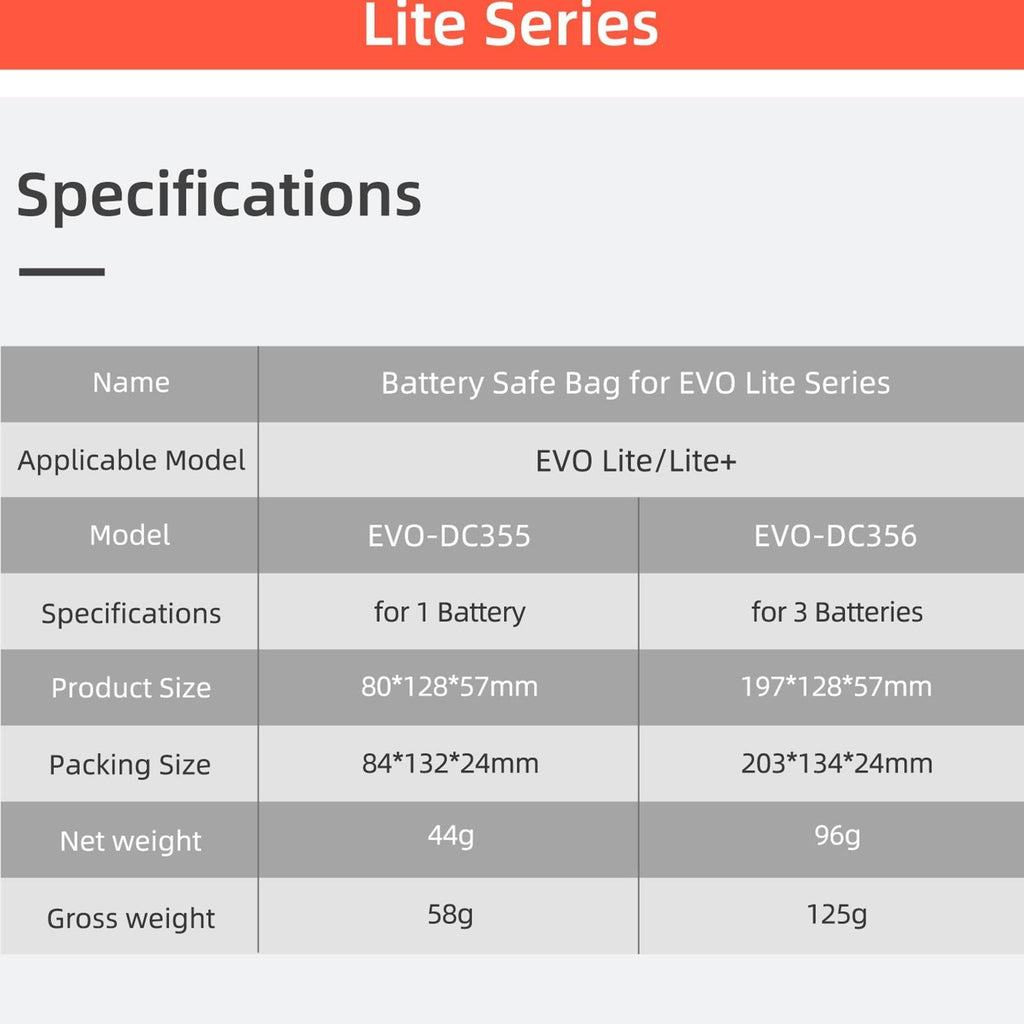 3-in-1 Evo Lite Battery Explosion-proof Bag