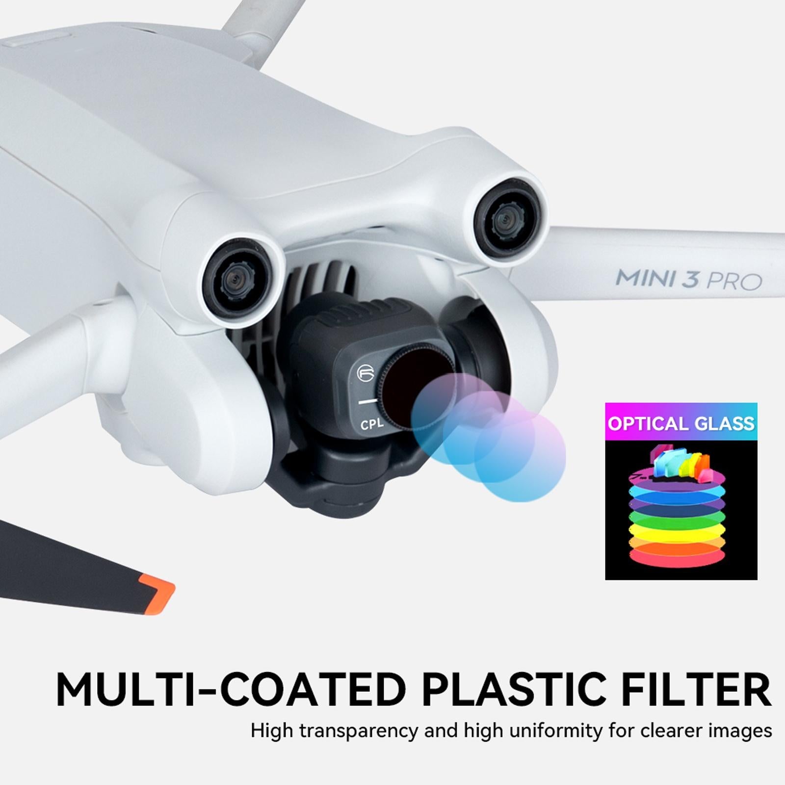 Essential Pl Filters for Dji Mini 3 Pro Drone - 4 In 1 Nd/Pl 8/16/32/64